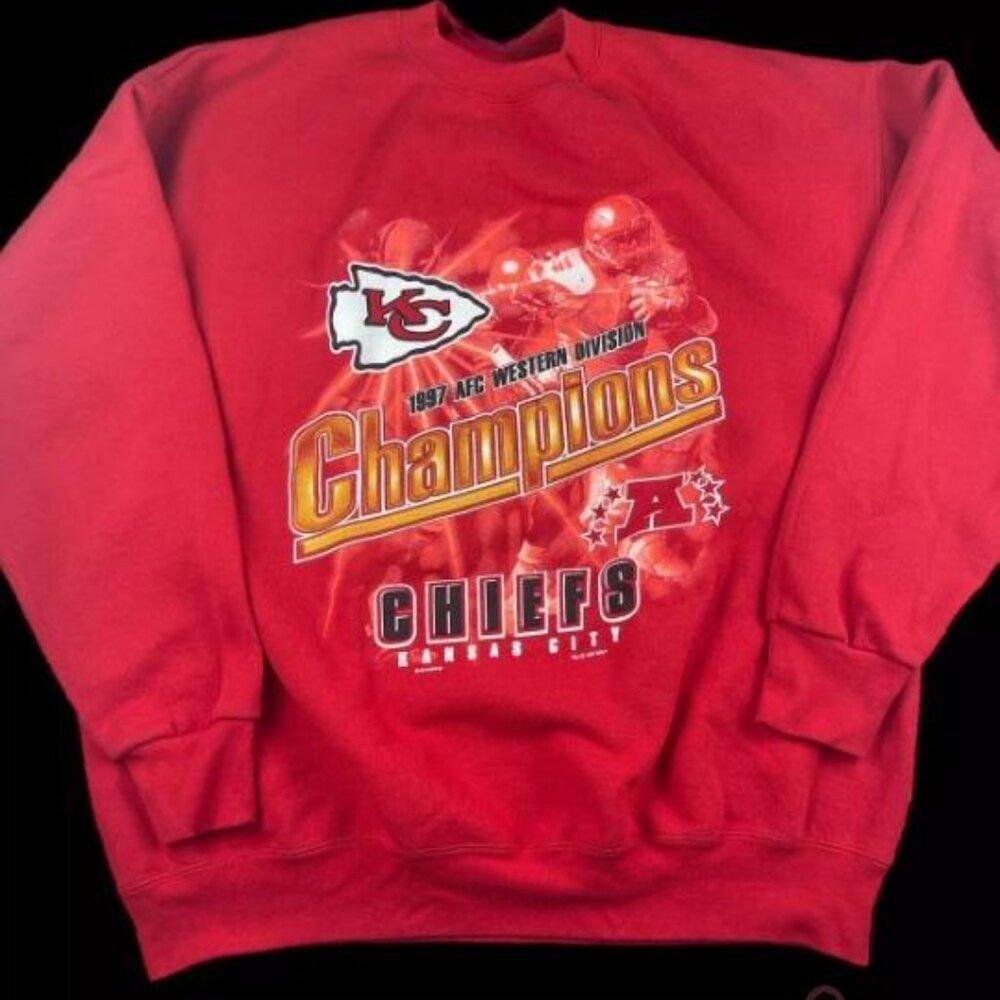 Kansas City Chiefs 1997 Afc Nfl Football Champions Sweatshirt
